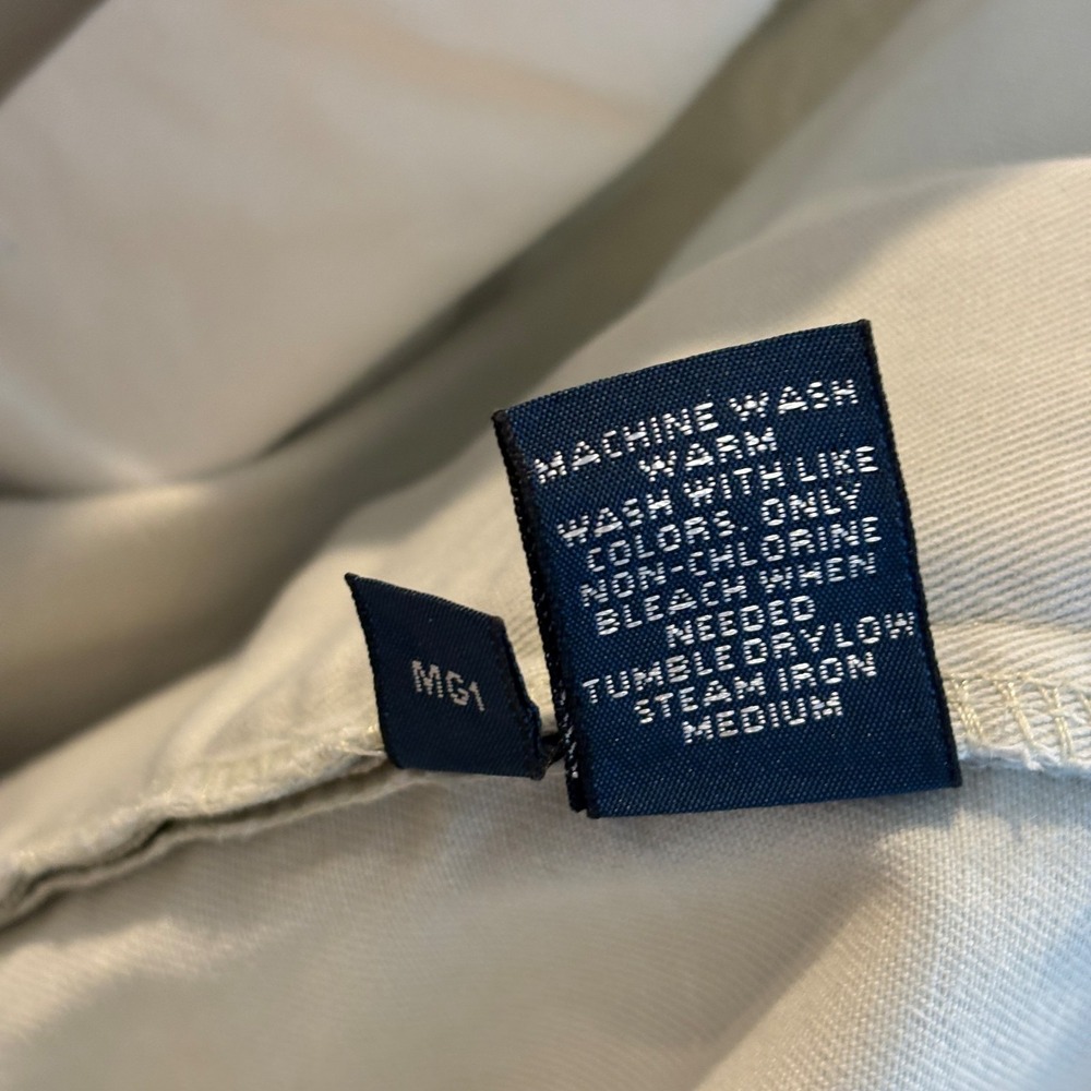 Vintage Polo Ralph Lauren Andrew Pant 36px30 Double Pleated Chino Pants Cream - Picture 8 of 15